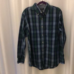 Saddlebred Men’s Plaid Button Down Shirt Size L, NWT